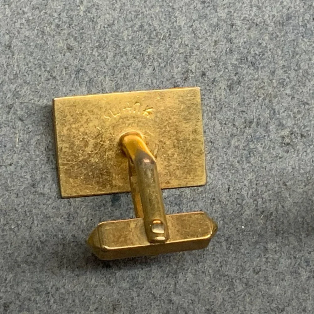 6 Single Cufflinks Lot Gold Silver SWANK DIY Repurpose Upcycling Craft Vintage